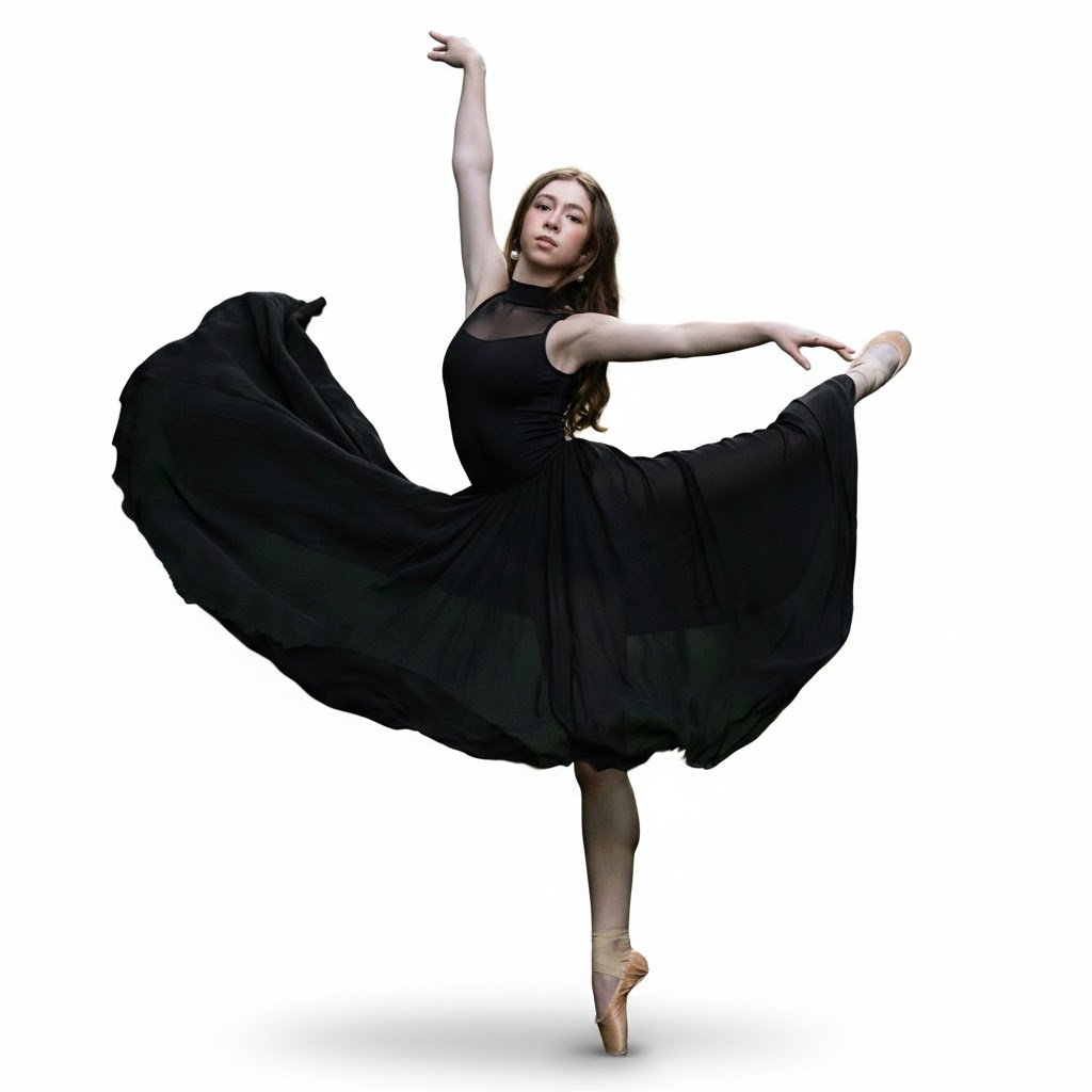 Gonna lunga a ruota in chiffon - immagine 2