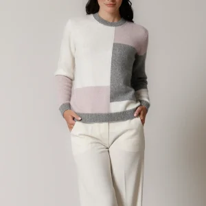 Girocollo in Ultracashmere con intarsio