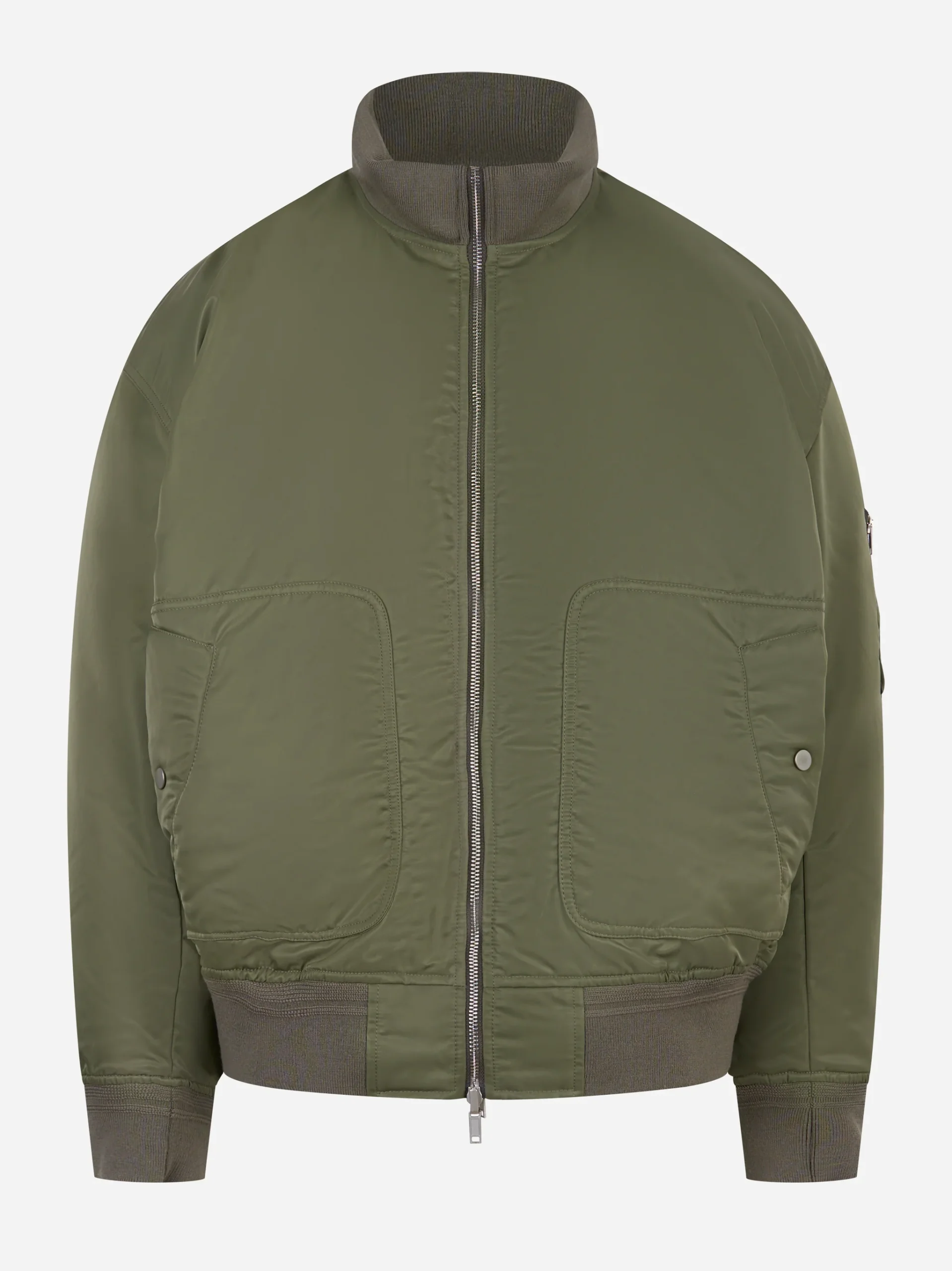 Giacca bomber con double layer Verde