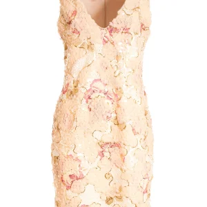 Abito a tubino slim mini con paillettes luminose