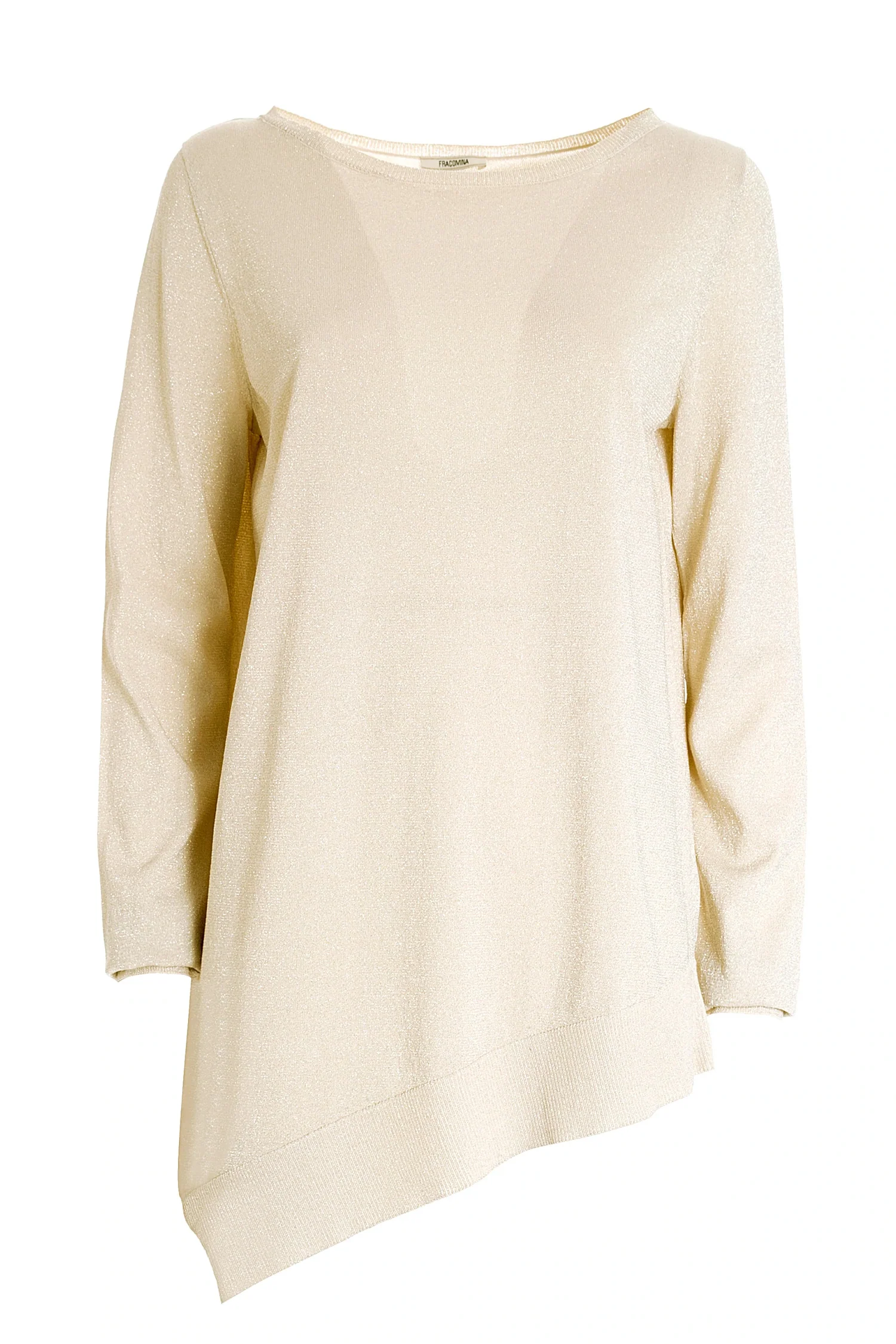 Maglia svasata con fondo asimmetrico lurex - immagine 2