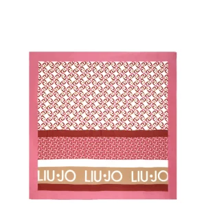 Foulard rosa scuro con logo