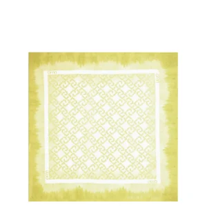 Foulard giallo chiaro con stampa logo