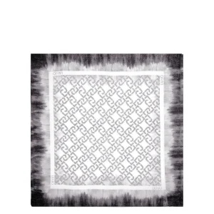 Foulard nero con stampa logo