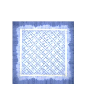 Foulard blu con stampa logo