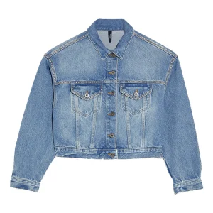 Giacca di jeans lavaggio chiaro ecosostenibile