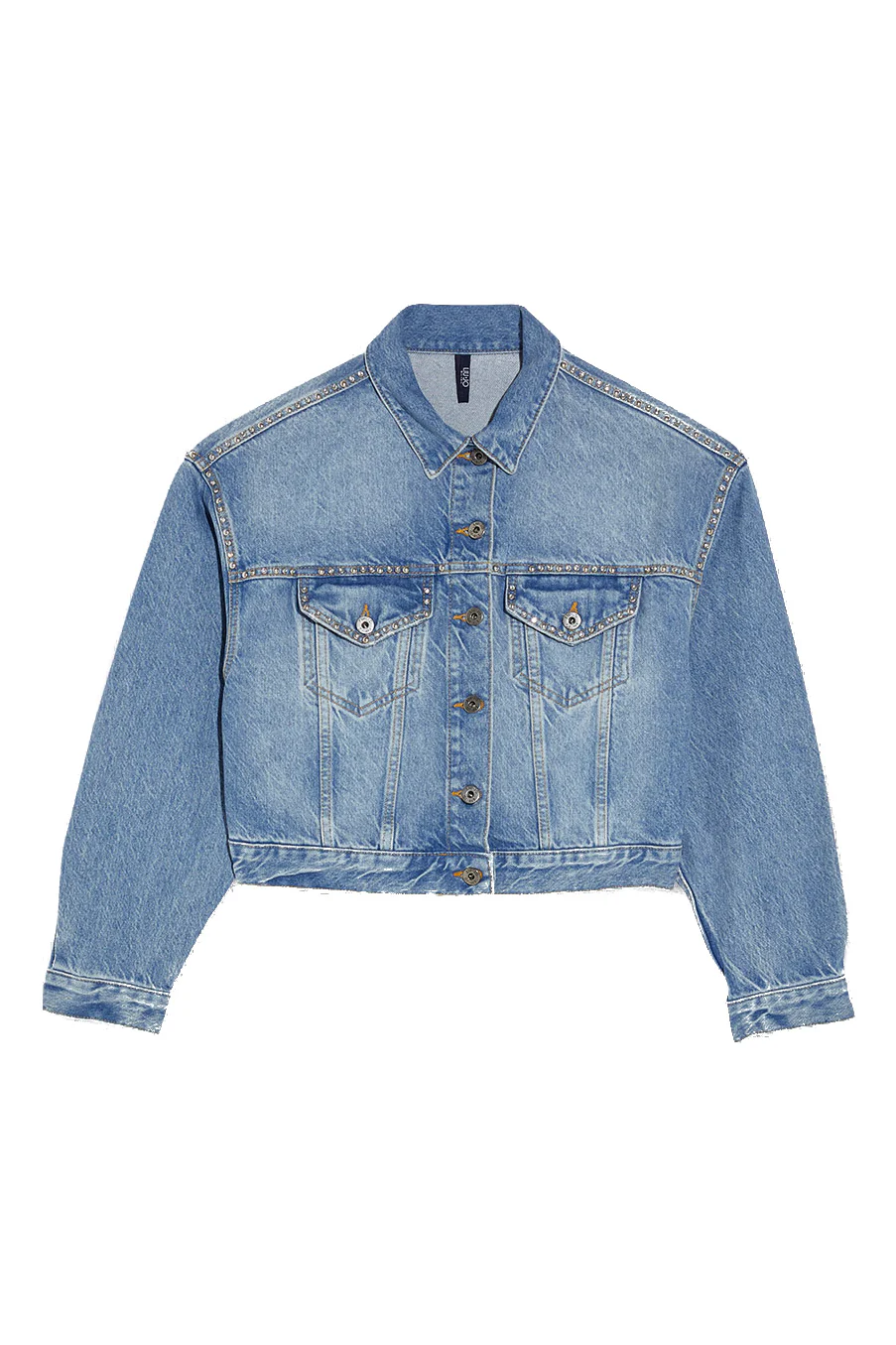 Giacca di jeans lavaggio chiaro ecosostenibile - immagine 2