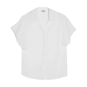 Camicia bianca ecosostenibile con volants