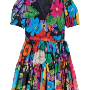 Abito a portafoglio in mussola a fiori