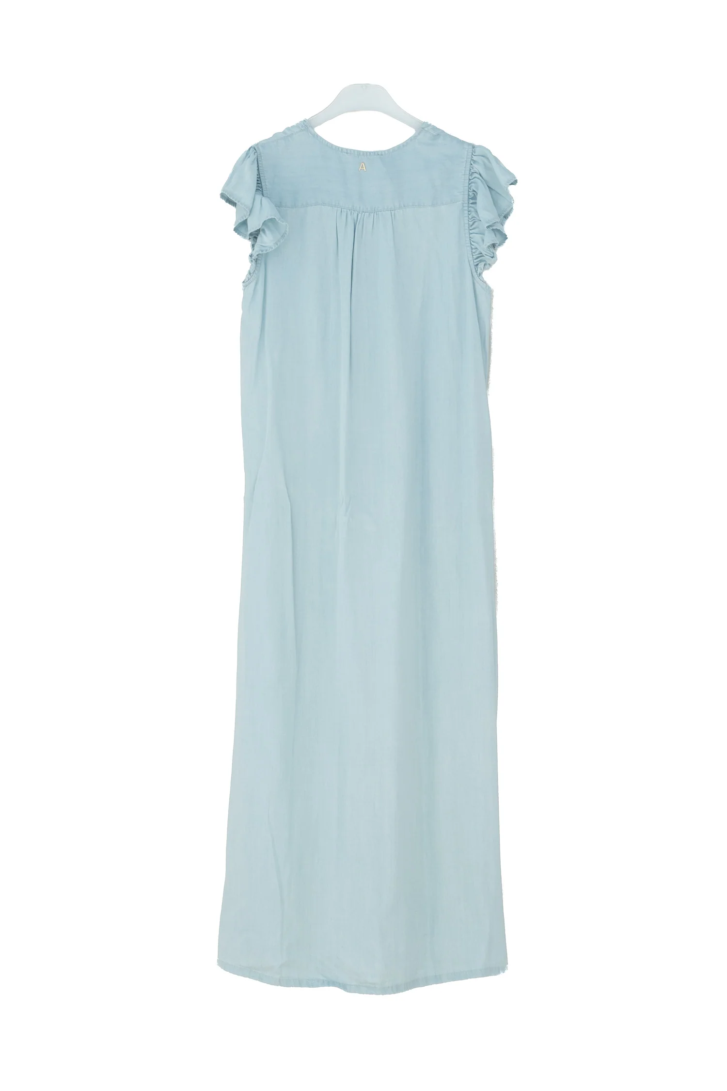 Abito chemisier in denim chiaro con cinta - immagine 3