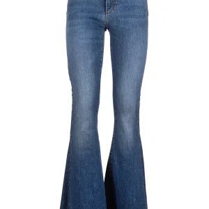 Jeans bootcut effetto push up in denim lavaggio medio
