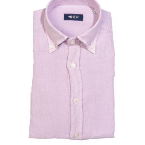 Camicia button down glicine in lino