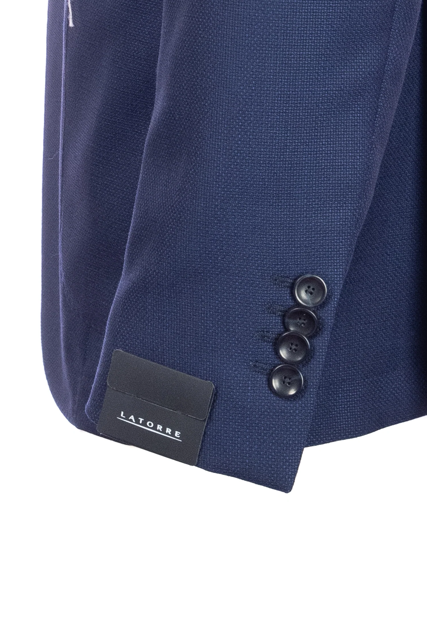 Giacca blu due bottoni sfoderata in lana vergine - immagine 3