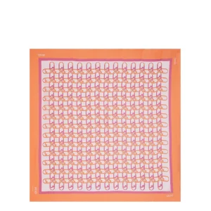 Foulard arancione con logo