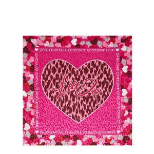 Foulard lampone ecosostenibile con cuori e motivo animalier