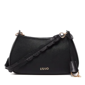 Borsa a mano nera ecosostenibile con charm