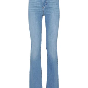 Jeans flare vita alta Bottom Up in denim stretch chiaro