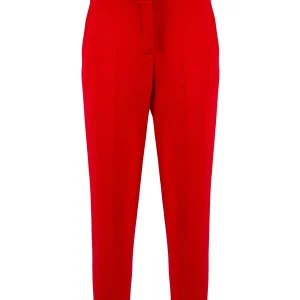 Pantalone new york “EAMON” rosso a vita alta in cady