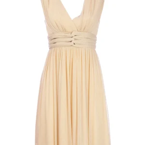 Abito corto “ARIZONA” oro in jersey lurex