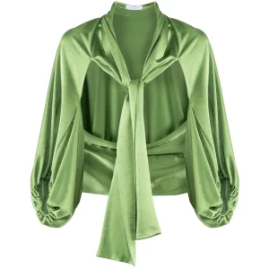 Coprispalle “ZANTE” verde kiwi in jersey lucido