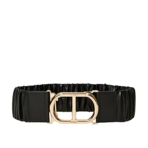 Cintura bustier nera con arricciatura
