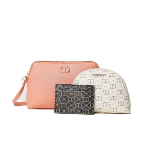 Set di nécessaire con tracolla rosa