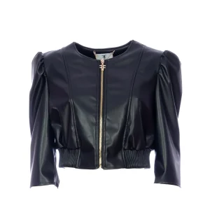 Giacca regular cropped nera