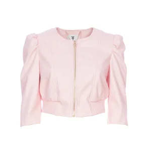 Giacca regular cropped rosa