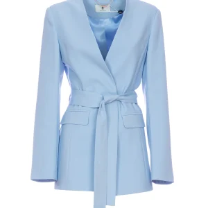 Blazer regular cielo in tessuto tecnico