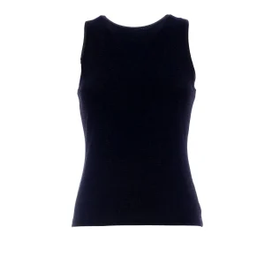Top senza maniche nero in lurex