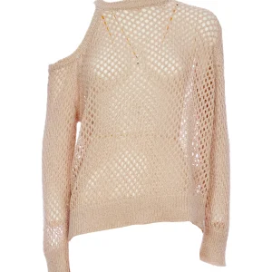 Maglia rosa antico con cut out