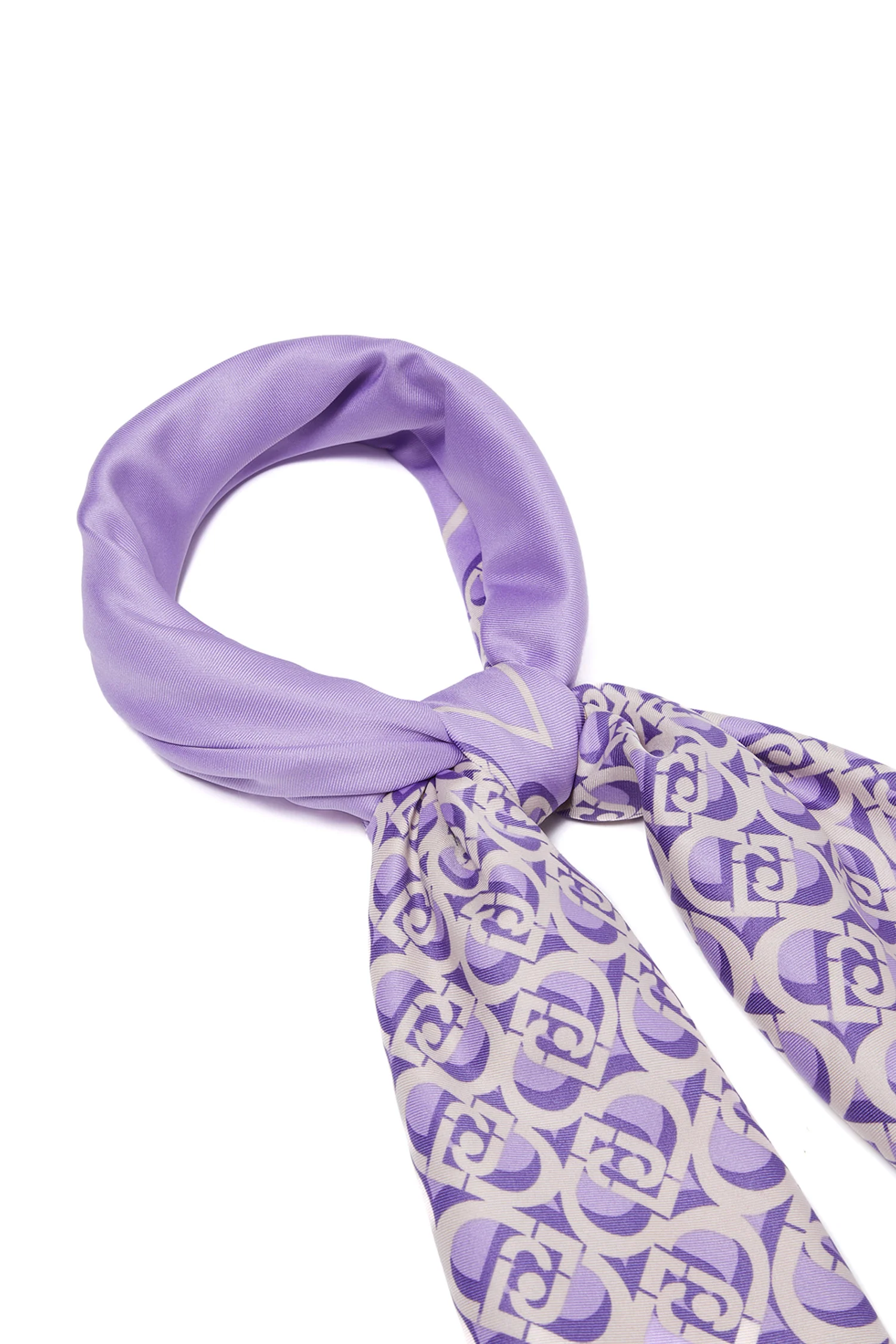 Foulard glicine con stampa logo all over - immagine 4