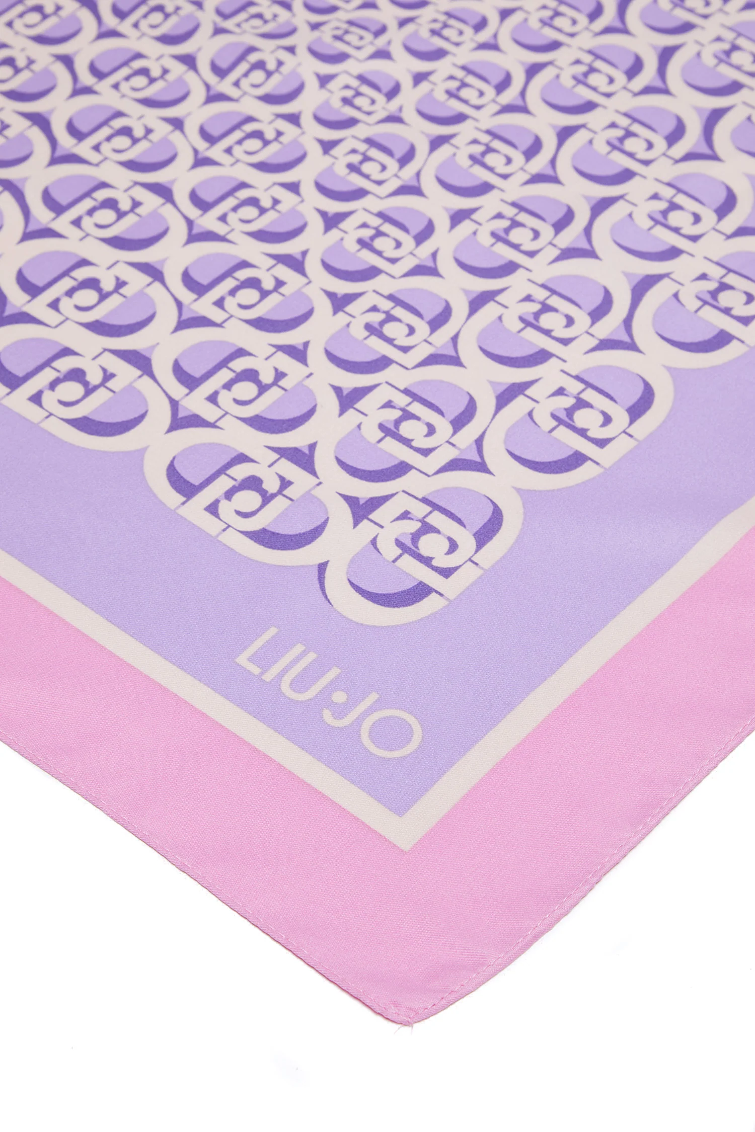 Foulard glicine con stampa logo all over - immagine 5