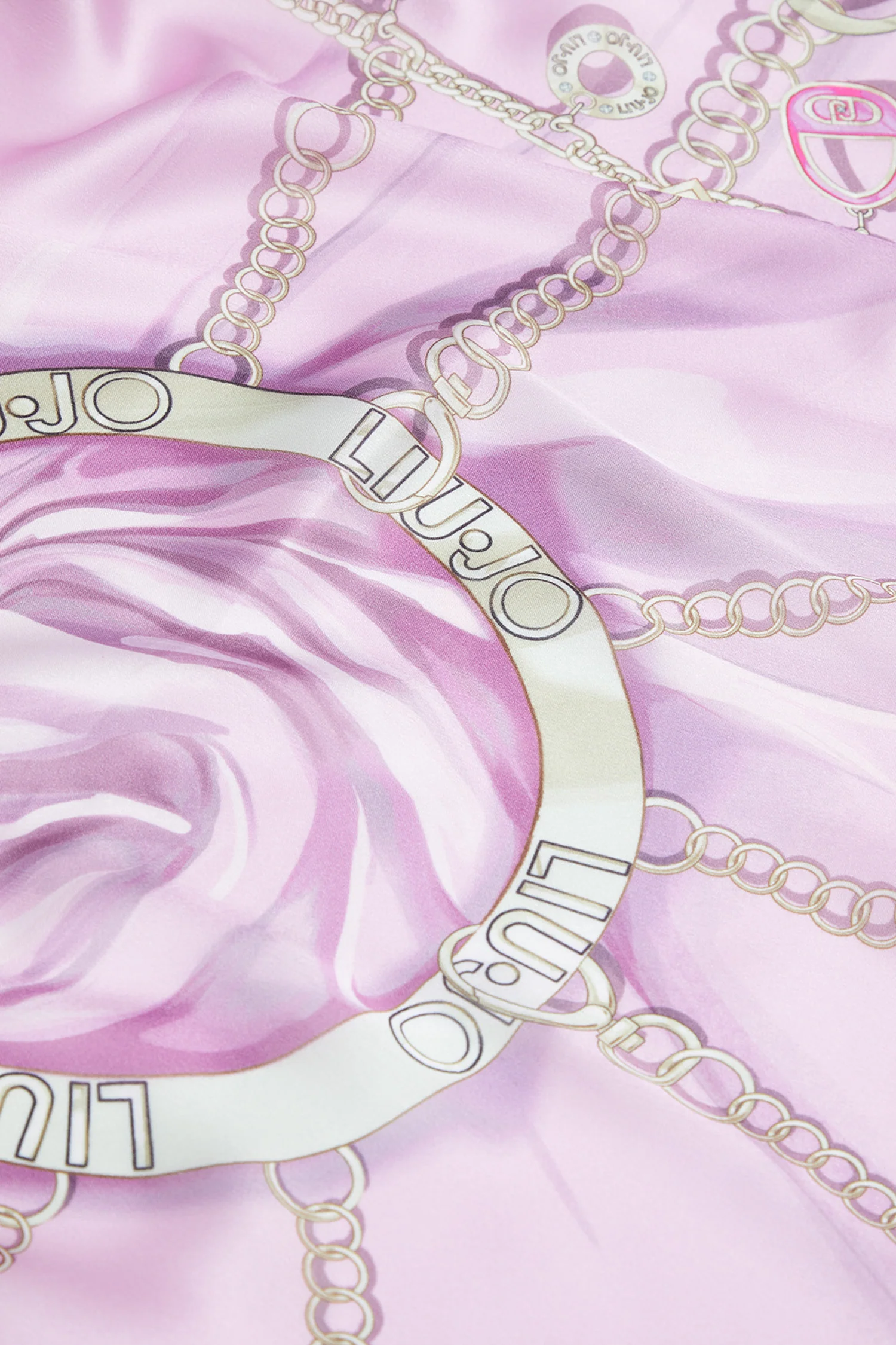 Foulard fucsia con stampa love all over - immagine 5