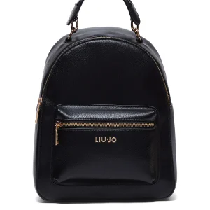 Zaino ecosostenibile nero effetto bottalato