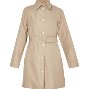 Trench beige con cintura