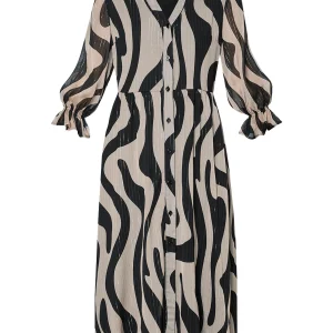 Vestito da cerimonia con stampa optical