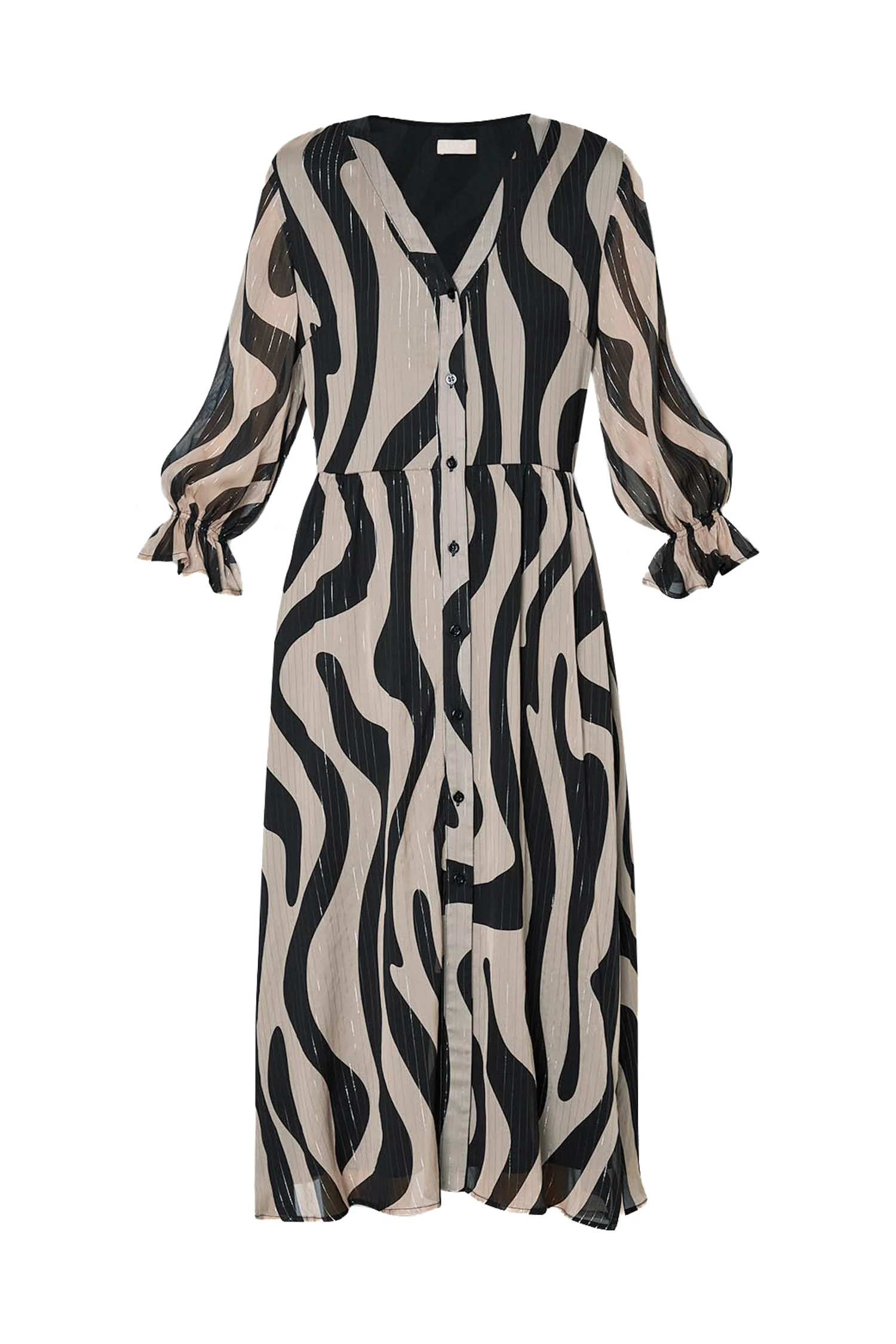 Vestito da cerimonia con stampa optical - immagine 2