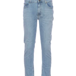 Jeans 5 tasche “BEN” in cotone stretch lavaggio chiaro