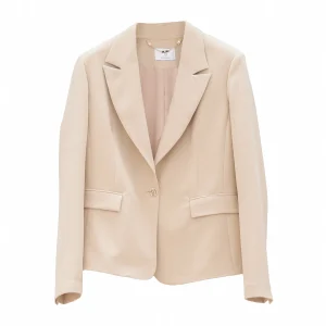 Blazer regular monopetto fango