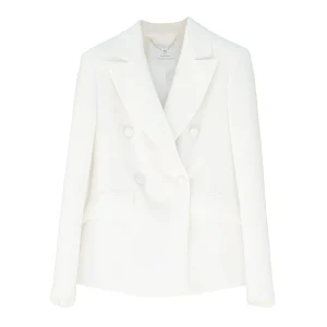 Blazer aderente doppiopetto crema