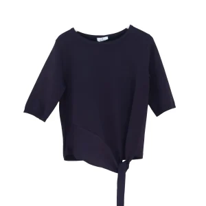 Maglia regular blu scuro con fiocco sul fondo