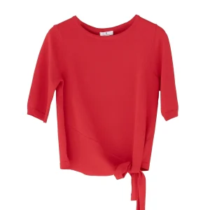 Maglia regular rossa con fiocco sul fondo