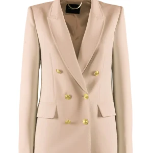 Giacca doppiopetto “Baila” sabbia in cady