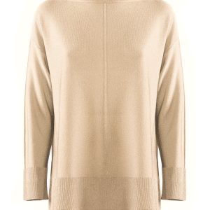 Maglia “Matrix” oro in lurex con scollo a barca