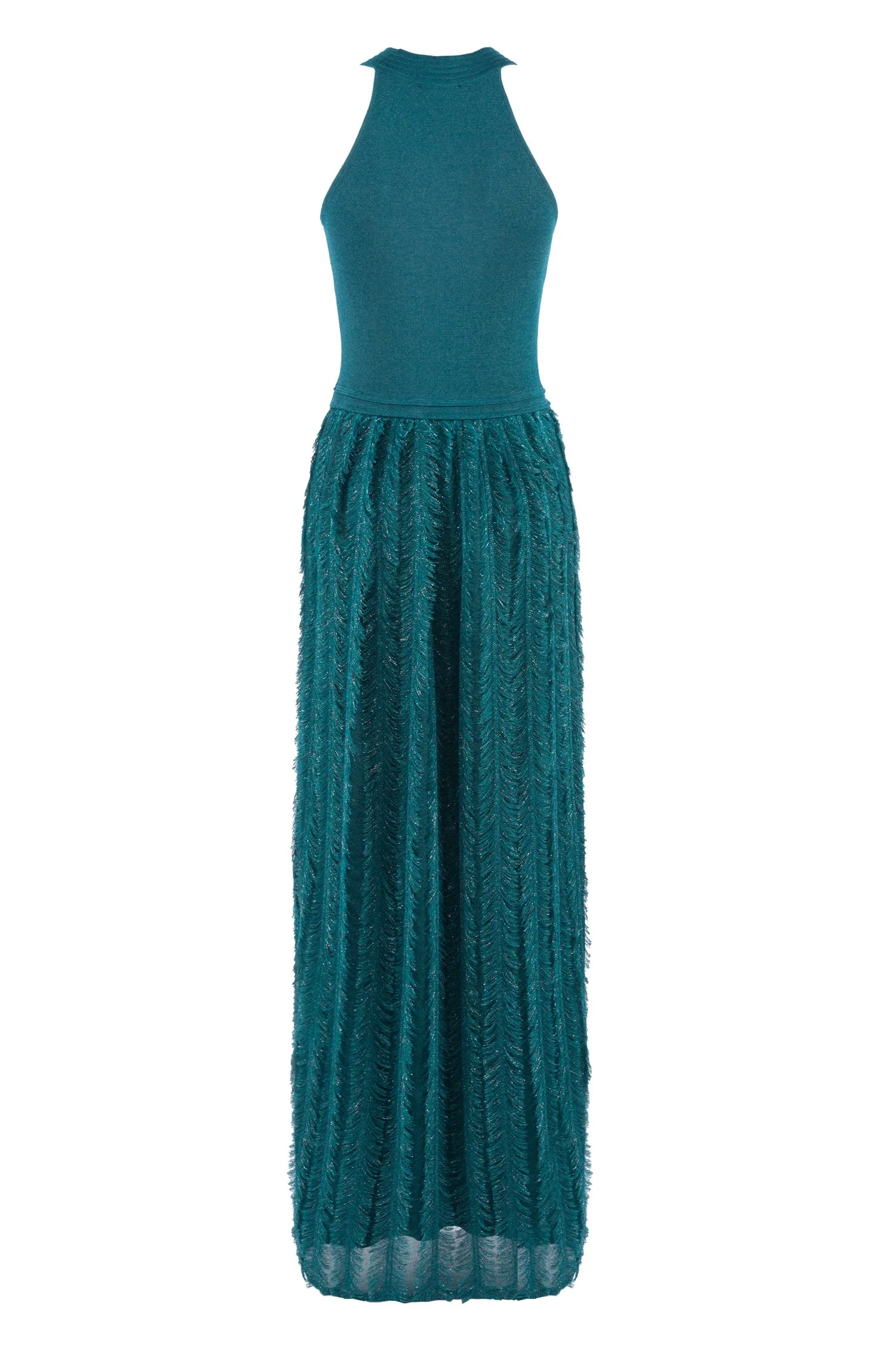 Abito “Taitai” oceano in maglia con plumage - immagine 3