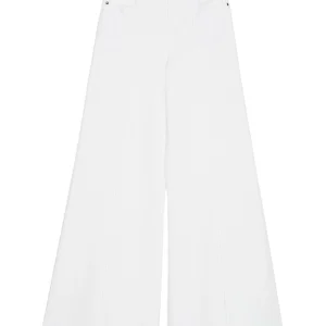 Jeans flared bianchi a vita alta