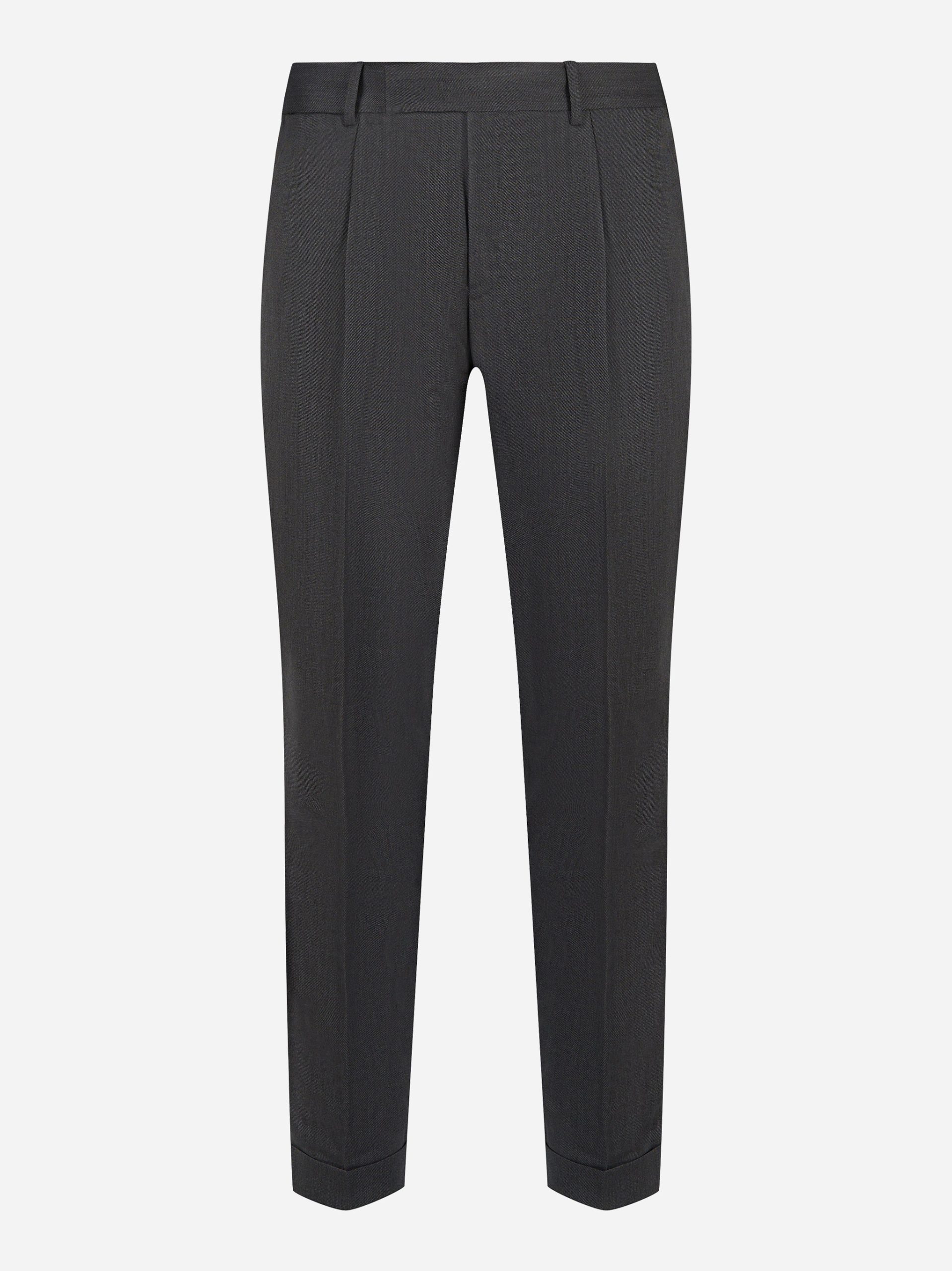 Pantalone Rebel carrot fit in lana stretch Grigio