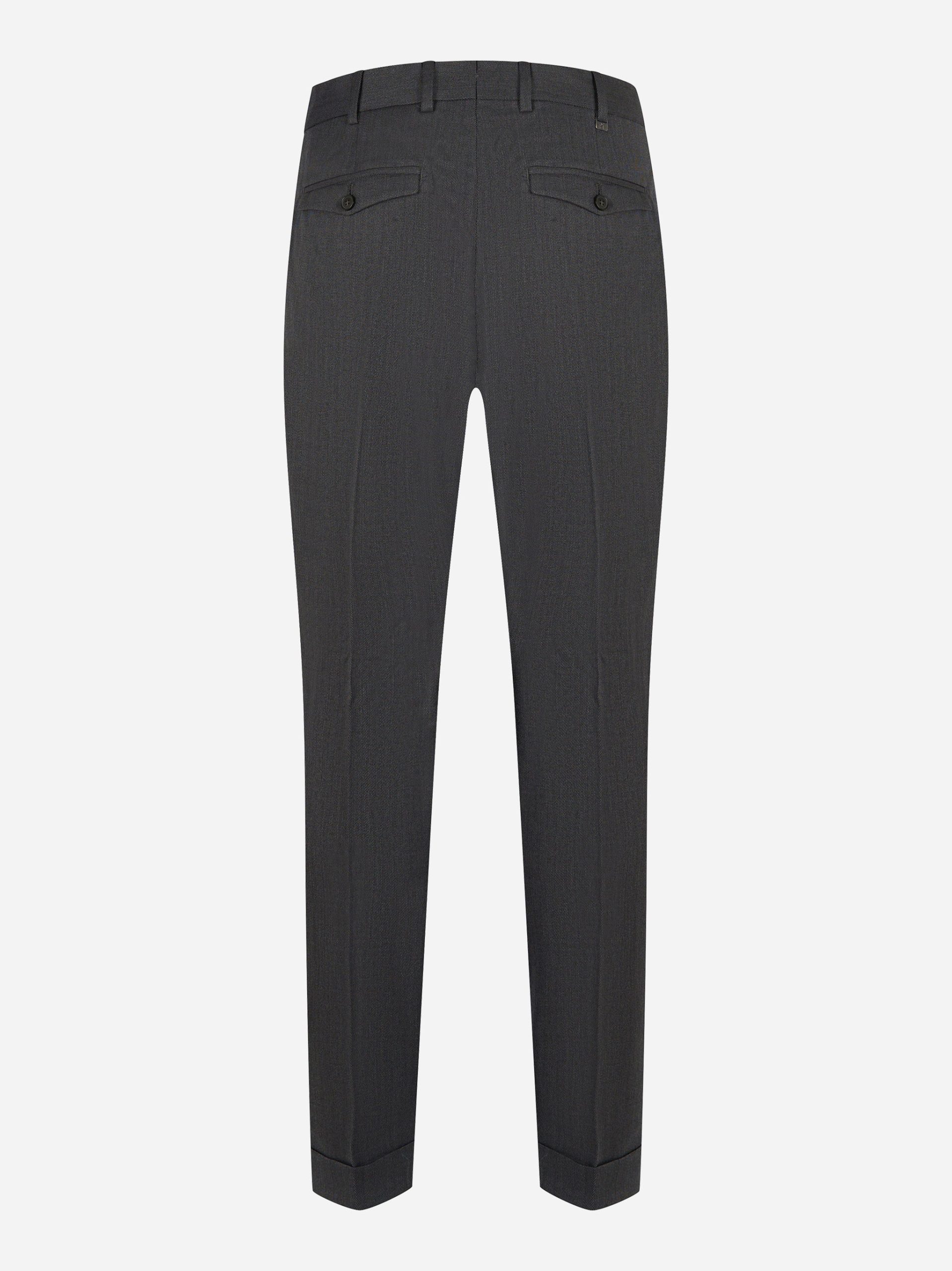 Pantalone Rebel carrot fit in lana stretch Grigio - immagine 6