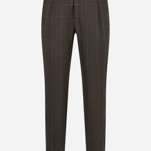 Pantalone Rebel carrot fit con motivo check Marrone